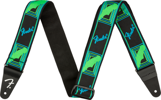 Neon Monogrammed Strap Blue and Green